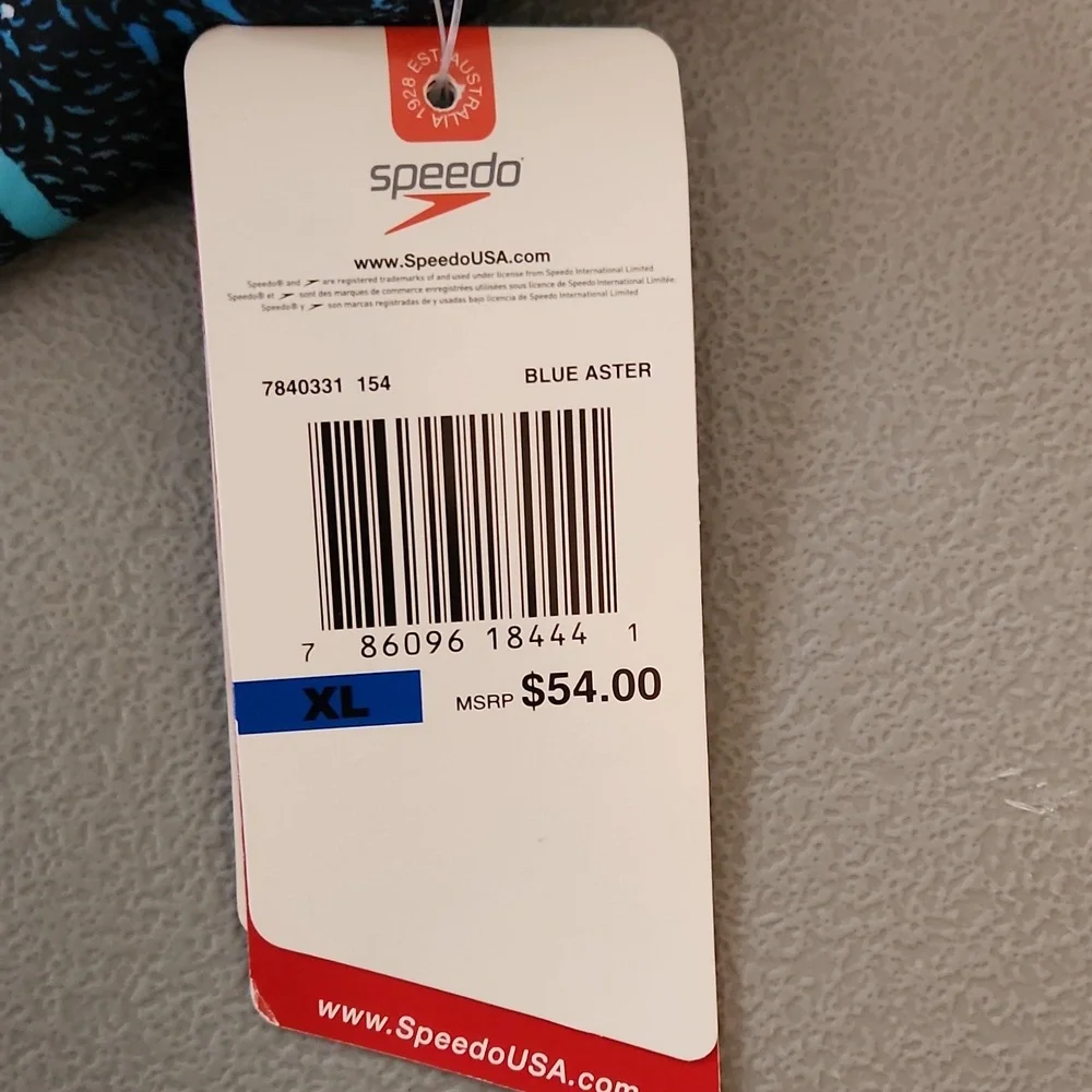 NWT - Speedo - Men's Swim Shorts - Color Blue Aster - Size XL